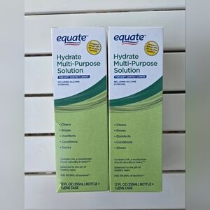 Equate Hydrate Multi-Purpose Solution Liquid for Soft Contact Lenses 2 Count